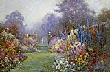Alfred De Breanski Famous Paintings - A Summer Garden